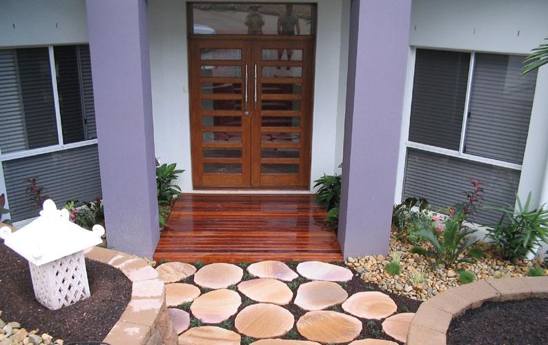 Teras Rumah Minimalis dengan Batu Batu