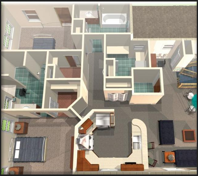 Desain Rumah Minimalis 1 Lantai 4 Kamar Tidur