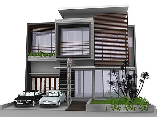 Desain rumah minimalis 2 lantai Modern Sederhana
