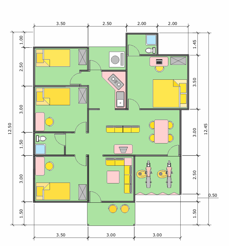 Desain Rumah Minimalis 4 Kamar