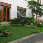 Contoh Taman Rumah Depan Nempel Tembok Tinggi