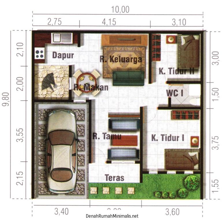 Gambar Denah Rumah Minimalis 2 Lantai