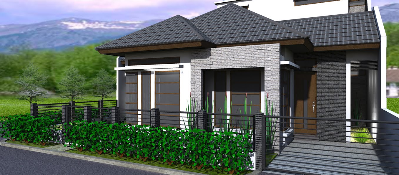 Model Depan Rumah dengan Pagar