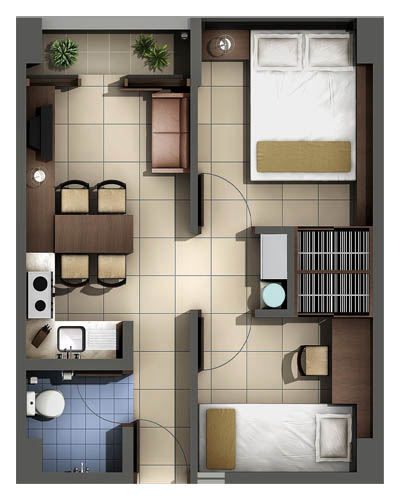 Desain Interior Rumah Tipe 21