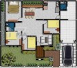 Desain Rumah 1 Lantai 4 Kamar Tidur