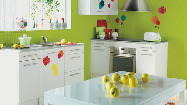 Warna Cat Dapur Minimalis Hijau