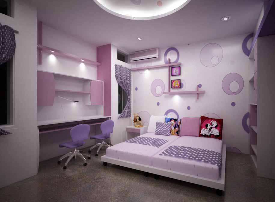 Wallpaper Modern Nuansa Ungu untuk Remaja