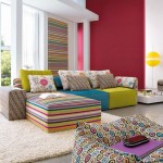 Wallpaper Ruang Tamu Motif Pelangi