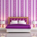 Desain Wallpaper Kamar Tidur Pink