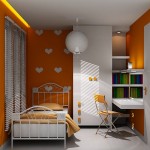 Desain Wallpaper Kamar Tidur Orange