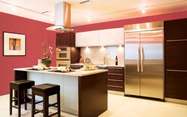 warna cat dapur minimalis coklat Abu