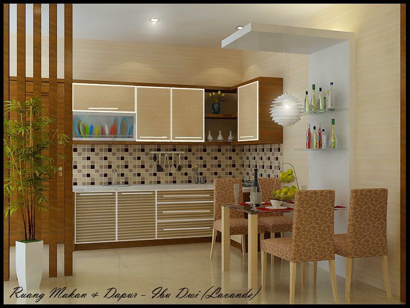 Dapur Minimalis Warna Cokelat Krem