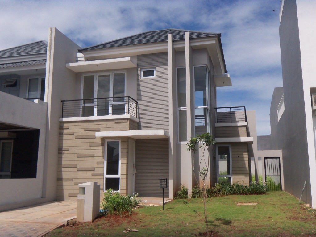 Desain Fasad Rumah 2 Lantai Modern Tropis
