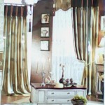 Gordyn Rumah Minimalis Modern Krem Cokelat