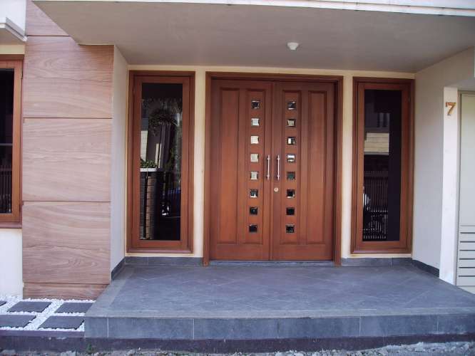 model pintu kayu rumah minimalis modern