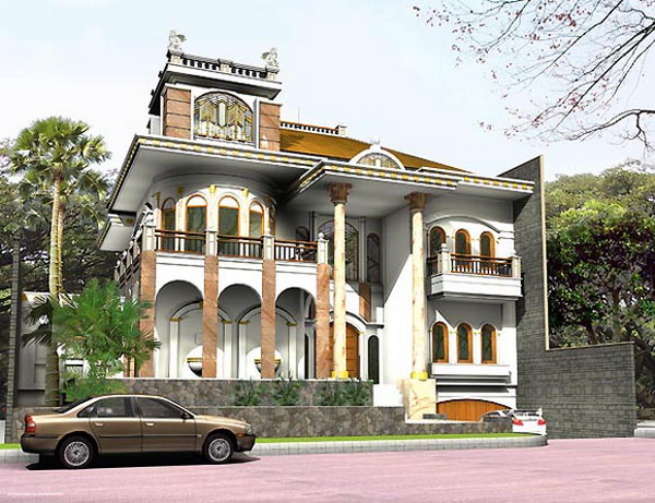 Gambar Desain Rumah Klasik Modern Cantik