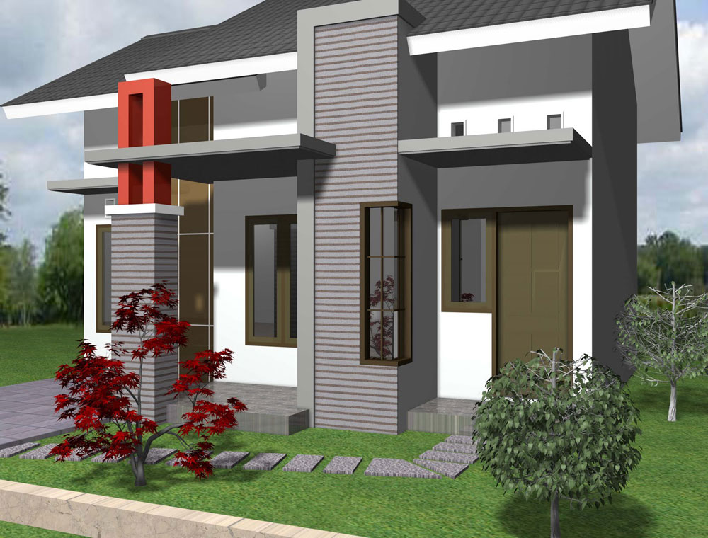 Cat Grey Tampak Depan Rumah