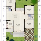 Denah Rumah 1 Lantai 3 Kamar