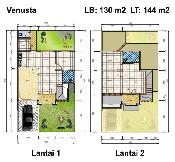 Denah Rumah Minimalis 2 Lantai