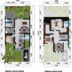 Denah Rumah Sederhana 2 Lantai