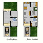 Denah Rumah Minimalis lantai 1 Sederhana