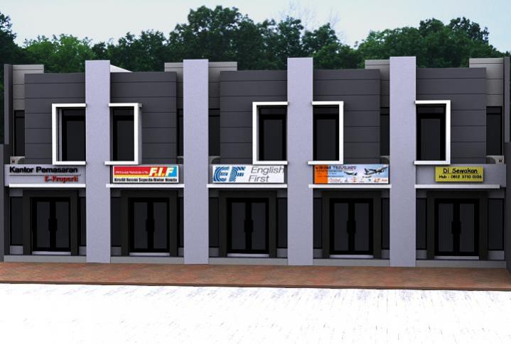 Desain Rumah Toko 1 lantai Berjajar