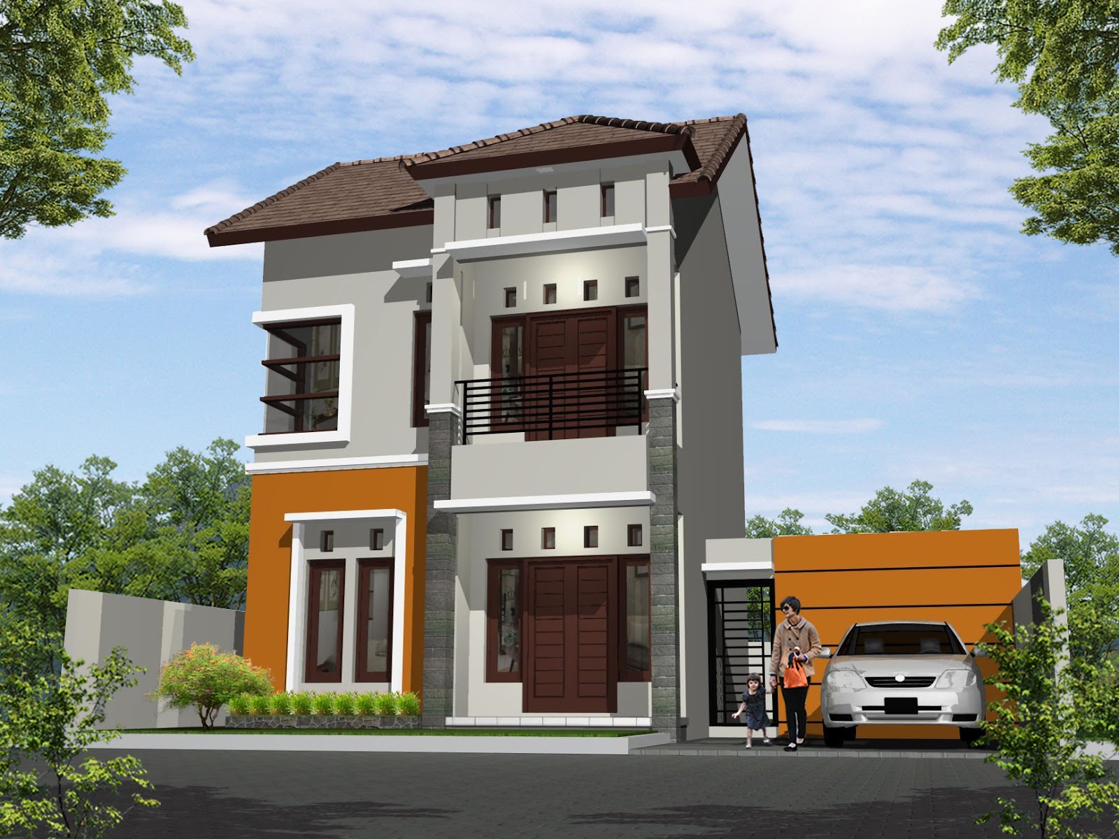 Contoh Warna Cat Rumah Minimalis Bagian Luar