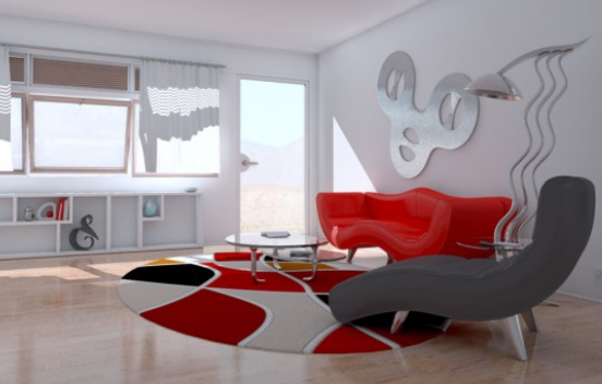 Desain Interior Rumah Minimalis Berkonsep Merah