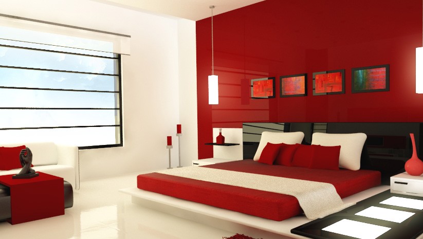 Desain Interior Rumah Minimalis Berkonsep Merah