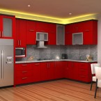 Desain Interior Rumah Minimalis Berkonsep Merah