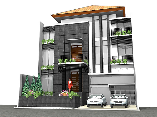Ruko dan Rumah MInimalis 3 Lantai