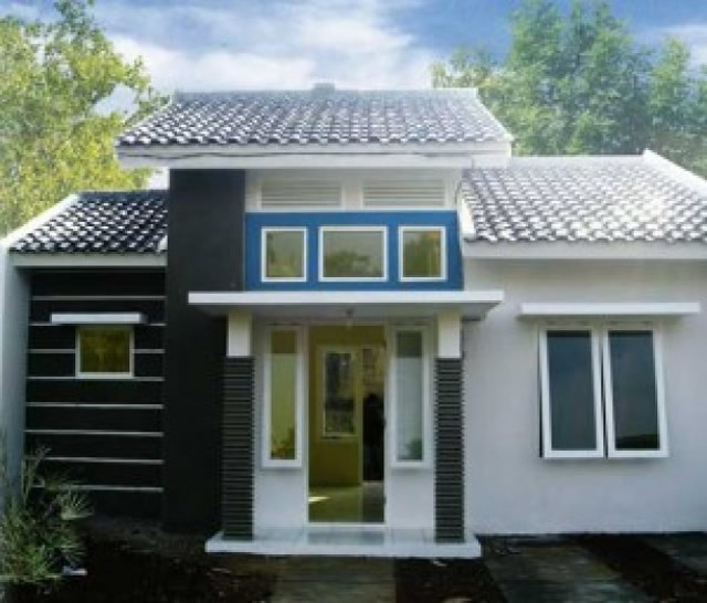 Warna Cat Depan Rumah Putih Hitam