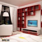 Desain Interior Rumah Minimalis Berkonsep Merah
