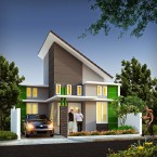 Contoh Atap Rumah Minimalis Miring Satu Sisi Kanan