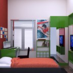 Desain Interior Rumah Minimalis Berkonsep Merah