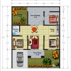 Denah Rumah Minimalis 3 Kamar Tidur