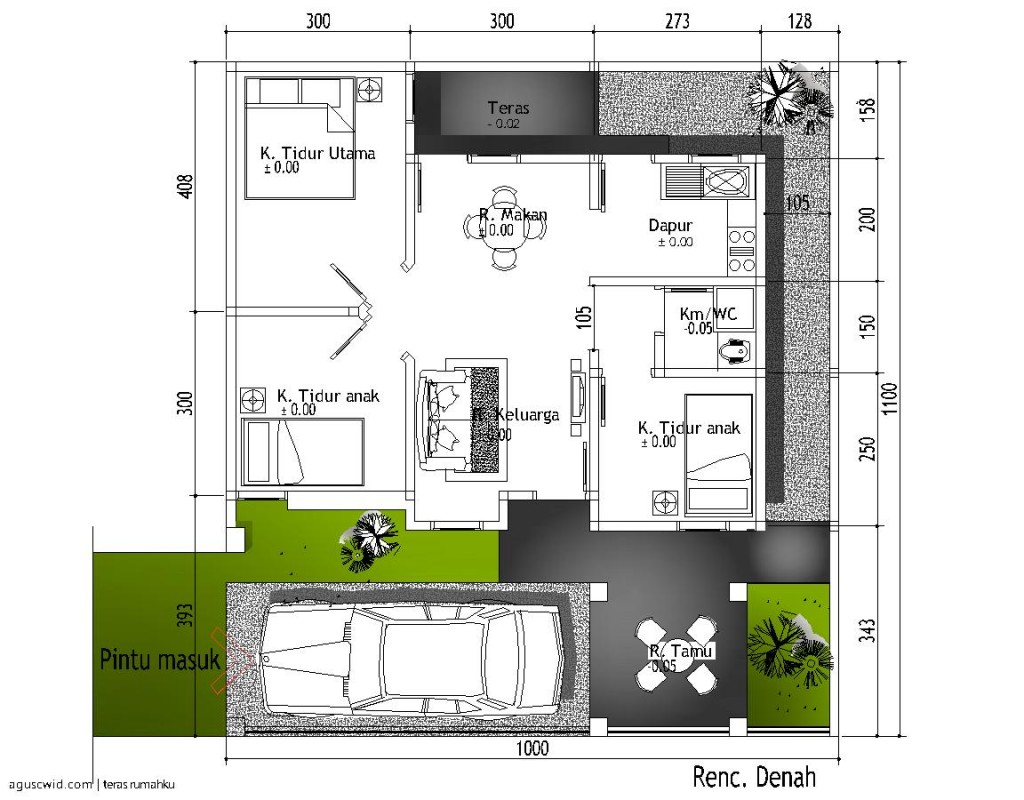 Denah Rumah Minimalis 3 Kamar