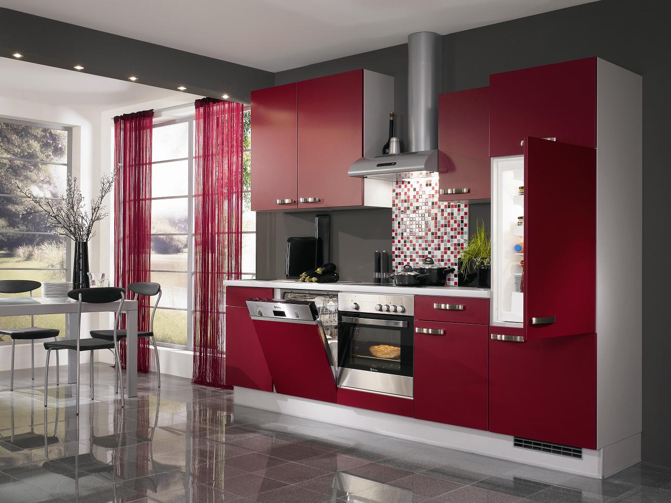 Model Desain Interior Dapur Minimalis Merah