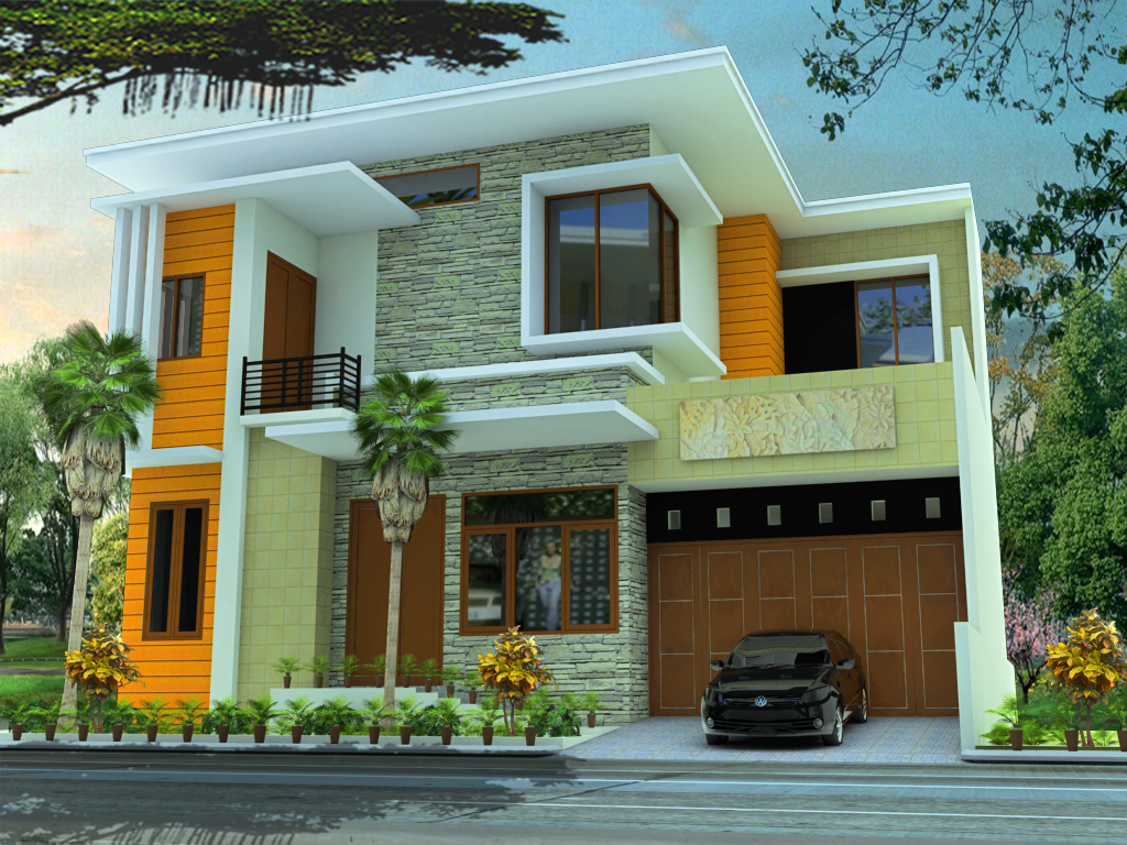Desain Rumah Minimalis Mewah 2 Lantai Modern