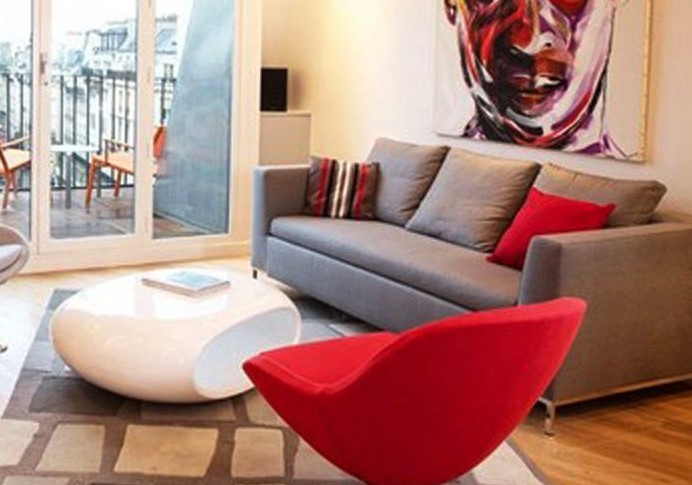 Gambar Sofa Ruang Tamu Unik Warna Mrah