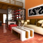 interior Ruang tamu Minimalis Modern elegan