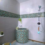 Desain Kamar Mandi Sederhan Bak Melingkar