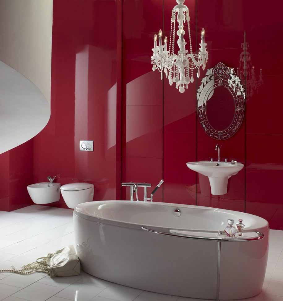 Gambar Kamar Mandi Minimalis Sederhana Merah
