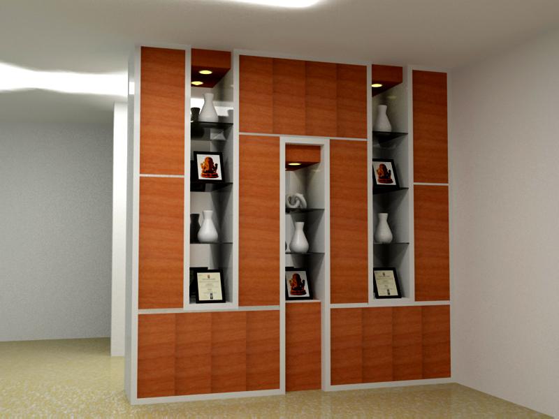 Lemari Hias Ruang Tamu Minimalis kayu