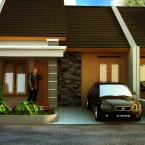 Model Rumah Minimalis Modern Tampak Depan Krem