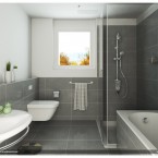 Perlengkapan Kamar Mandi Tampak Modern