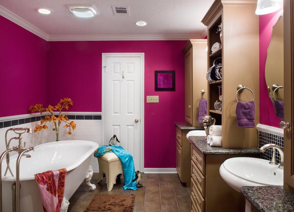 Desain Kamar Mandi Pink Cantik