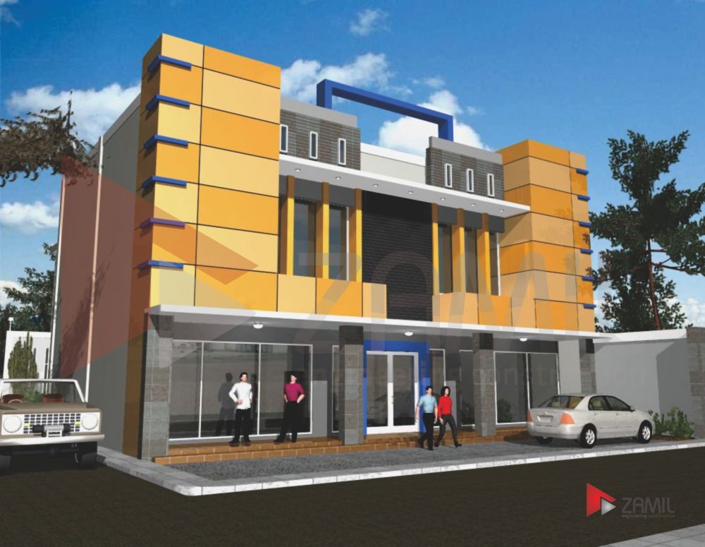 Model Ruko Minimalis 2 Lantai Modern