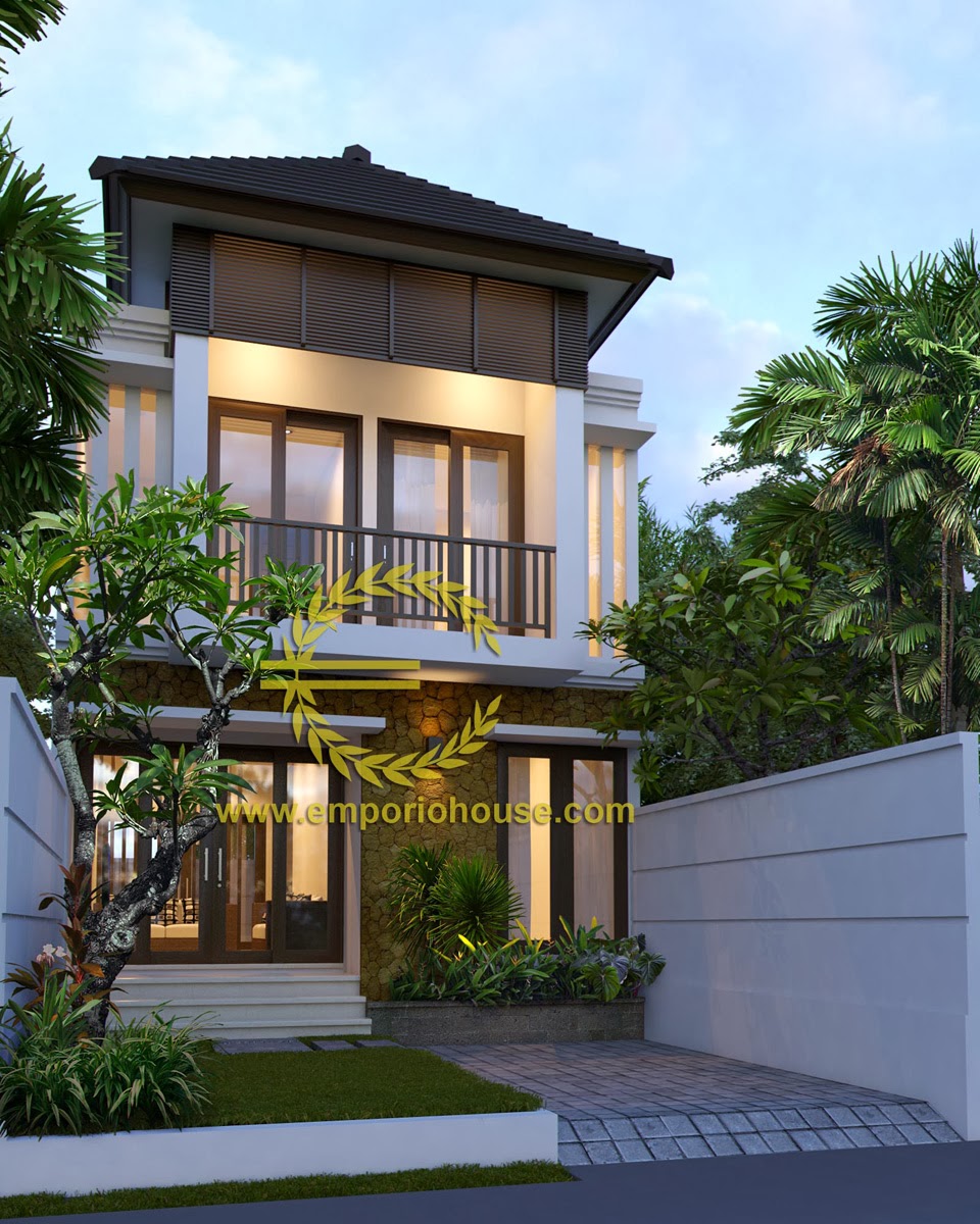 Rumah 2 Lantai Memanjang Ke Belakang Tampak Depan