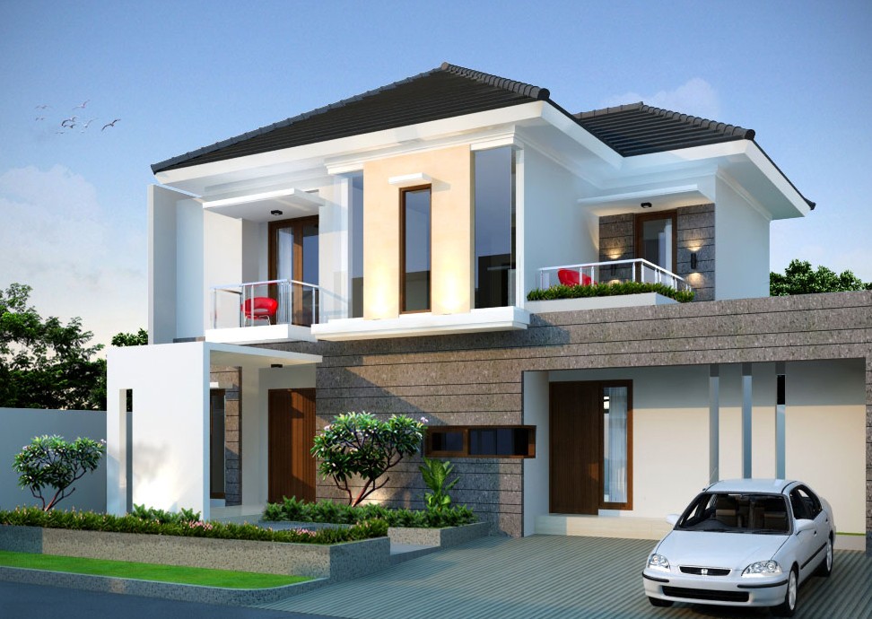 Desain Rumah Minimalis Mewah 2 Lantai Elegan